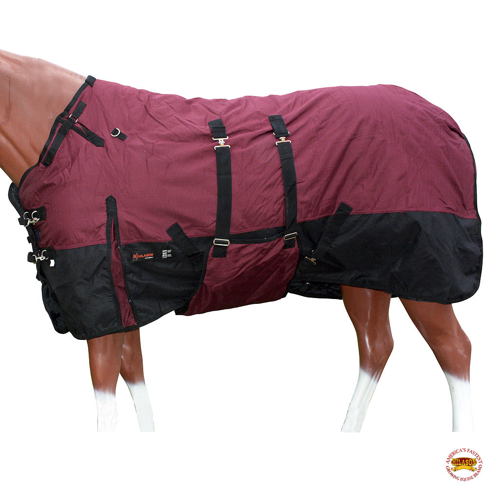 HILASON 1200D Winter Waterproof Poly Horse Blanket Belly Wrap| Horse Blanket | Horse Blankets for Winter Waterproof | Horse Turnout Blanket | Horse Turnout |400 GSM