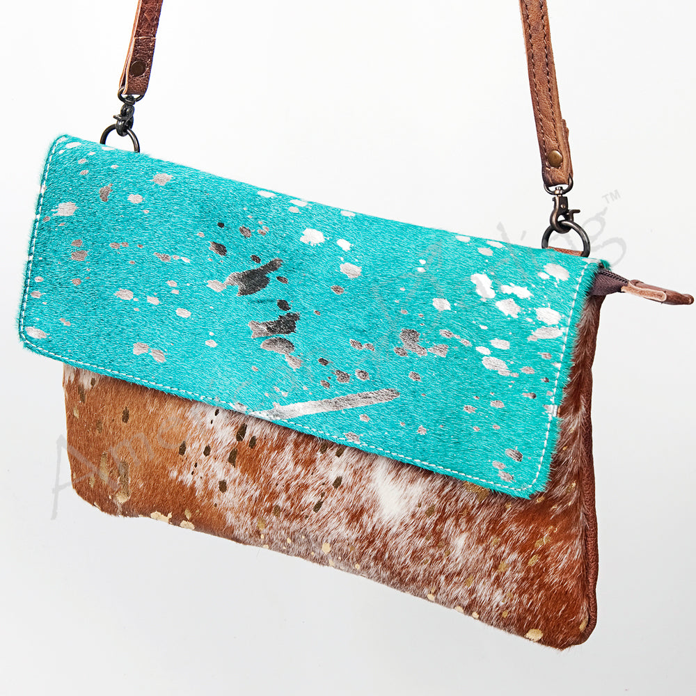 American Darling Women's Envelope Bag Hair - On Genuine Leather Handbag and Ladies Purse