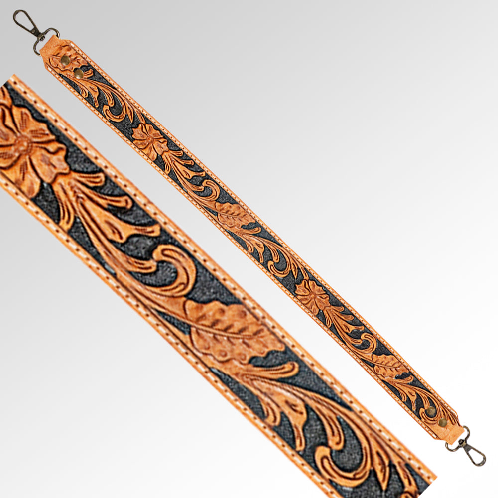 American Darling Hand Tooled Genuine Leather Crossbody Handle Strap for Bags Phone Keychain Wallet Purse Clutch Cellphone