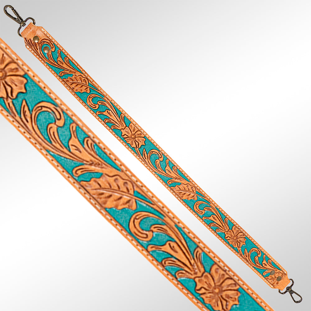 American Darling Hand Tooled Genuine Leather Crossbody Handle Strap for Bags Phone Keychain Wallet Purse Clutch Cellphone