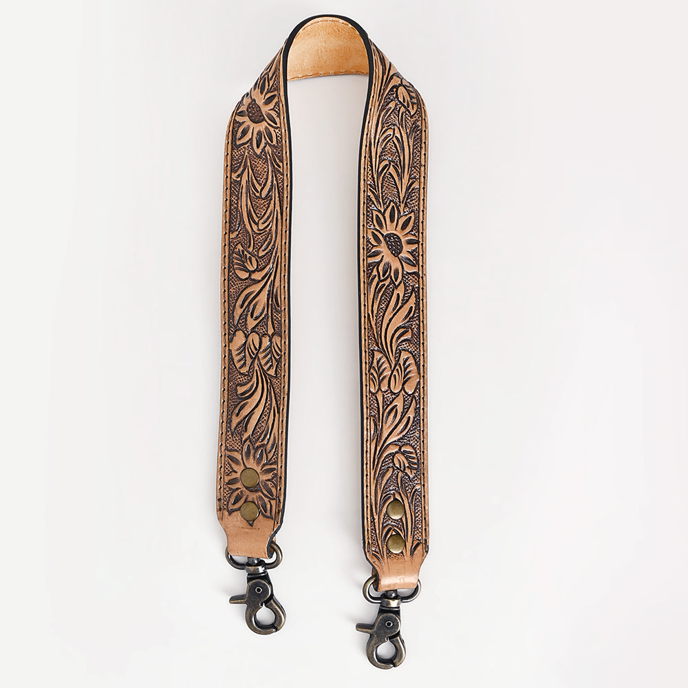 American Darling Leather Hand Tooled Purse Strap | Phone Keychain for Wallet Clutch Cellphone Key Chain Holder Shoulder Bag