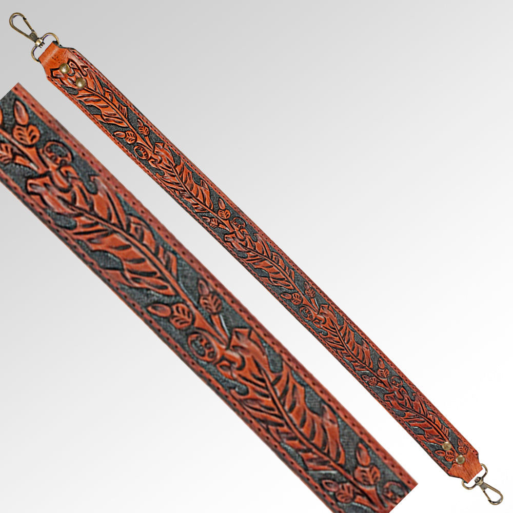 American Darling Hand Tooled Genuine Leather Crossbody Handle Strap for Bags Phone Keychain Wallet Purse Clutch Cellphone