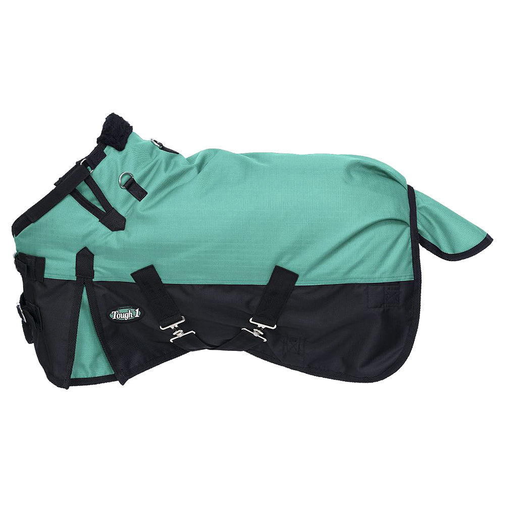 Tough 1 1200D Horse Blanket Miniature Turnout Snuggit Black Turquoise