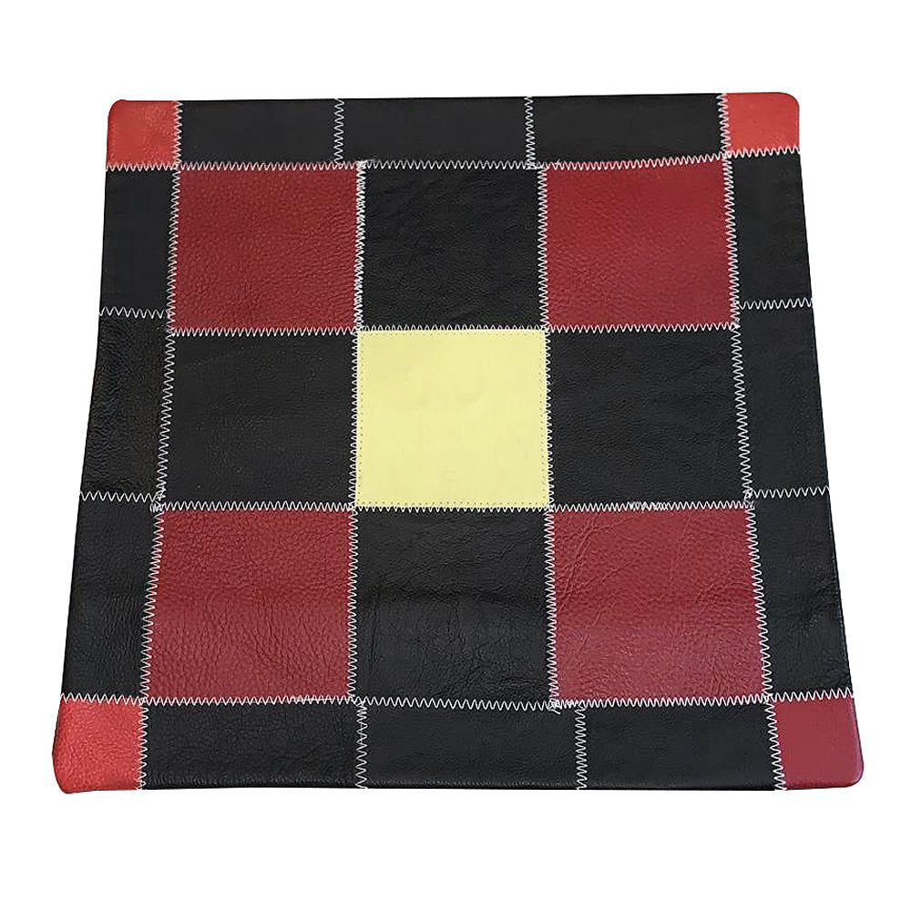 Cowhide Leather Patchwork Cushion Pillow Cover