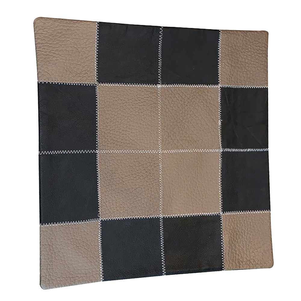 Cowhide Leather Patchwork Cushion Pillow Cover