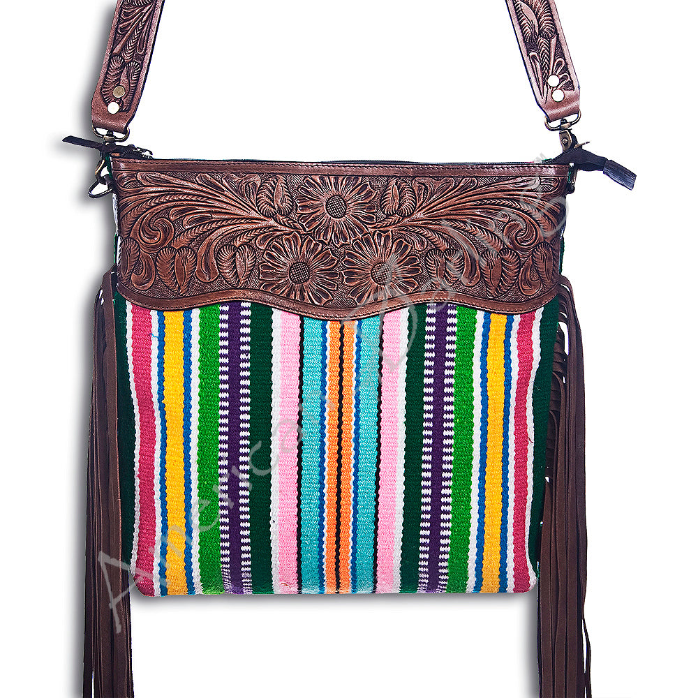 American Darling Cross Body Hand Tooled Saddle Blanket Genuine Leather Western Women Bag Handbag Purse | Crossbody for |Cute