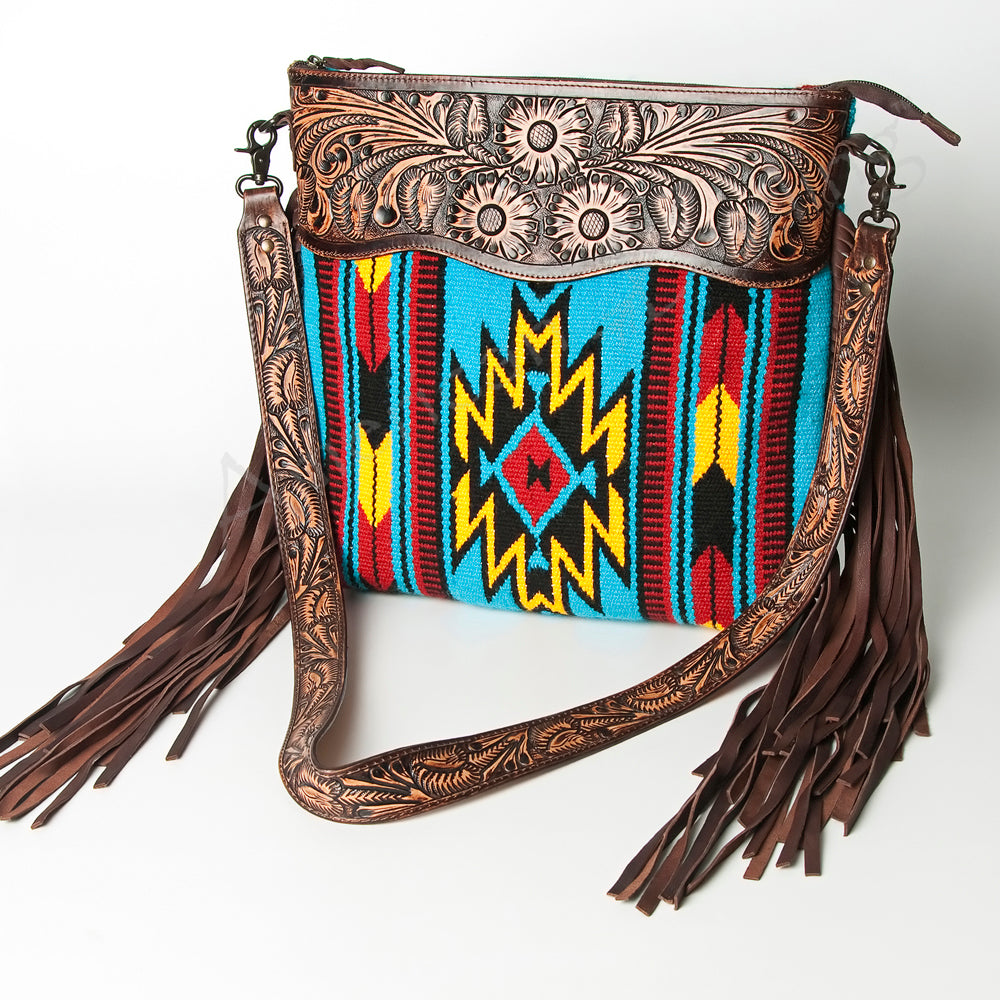 American Darling Cross Body Hand Tooled Saddle Blanket Genuine Leather Western Women Bag Handbag Purse | Crossbody for |Cute