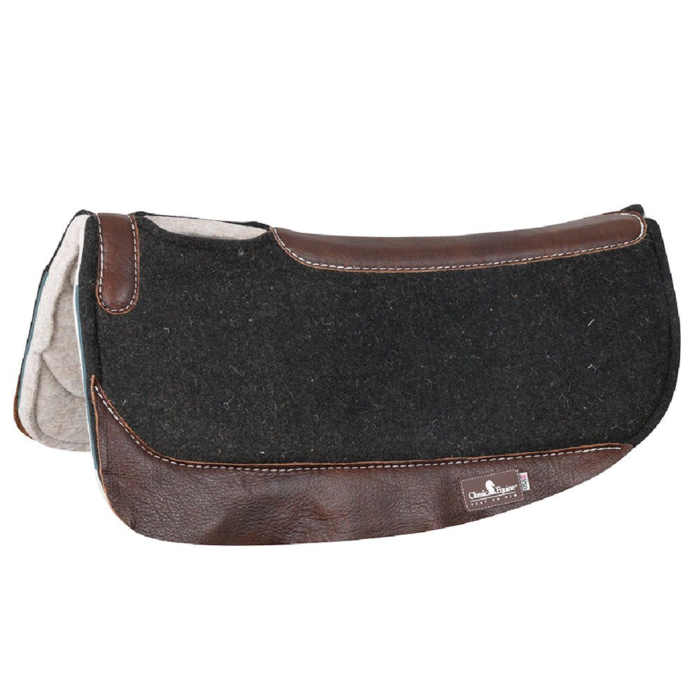 1 In Thick Classic Equine Esp Horse Saddle Barrel Pad Black