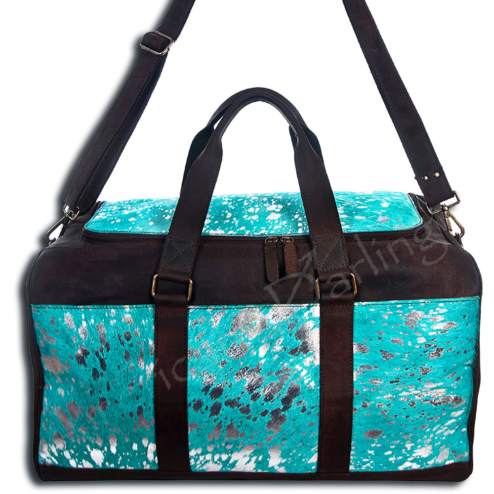 American Darling Duffel Hair On Genuine Leather Western Women Bag | Handbag Duffle Weekend Travel Bags for