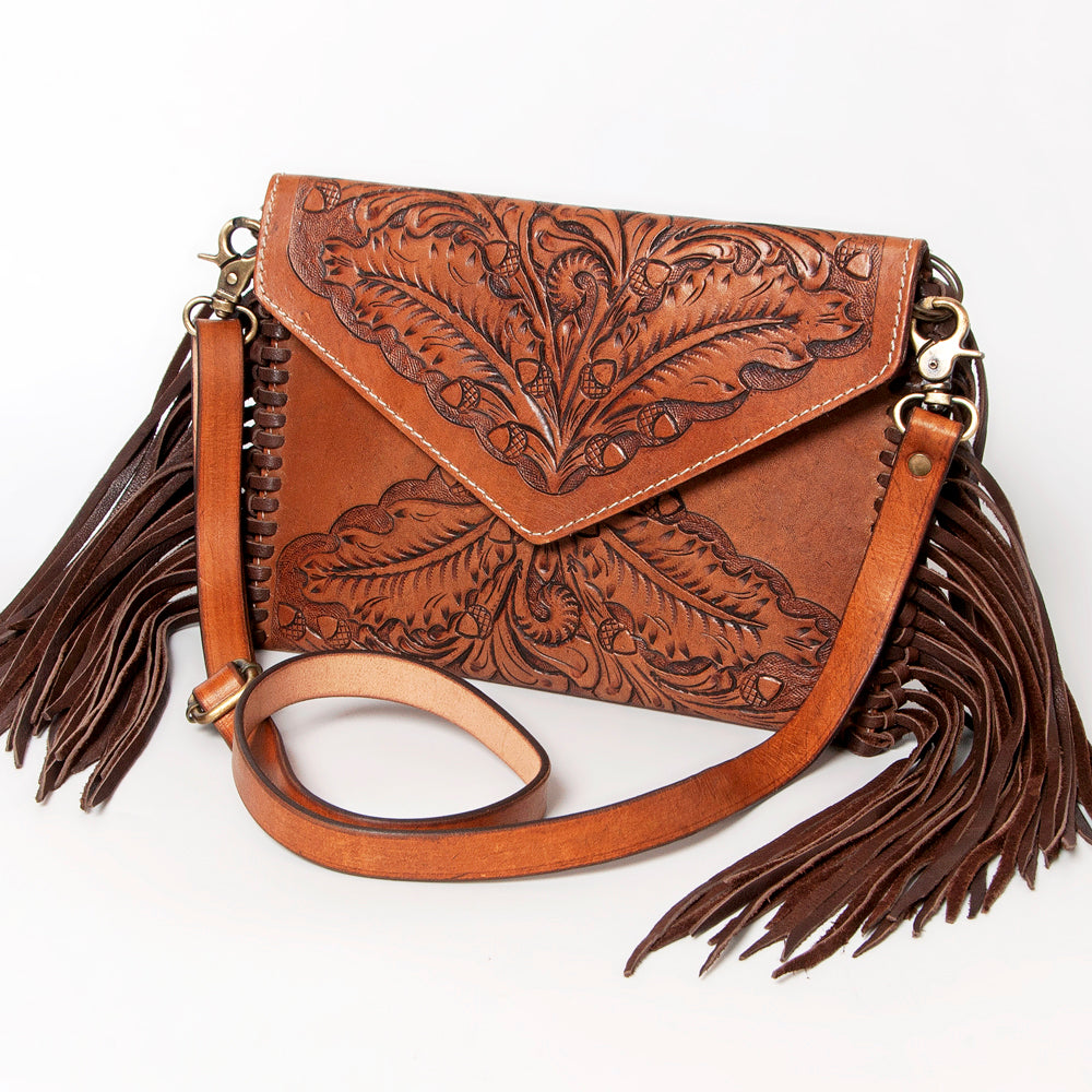 American Darling Envelope Hand Tooled Genuine Leather Western Women Bag Handbag Purse | for Cute
