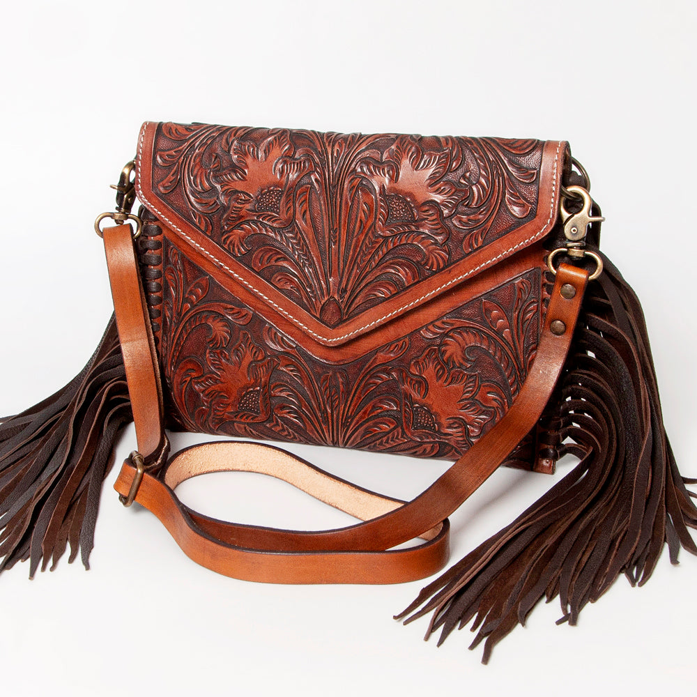 American Darling Envelope Hand Tooled Genuine Leather Western Women Bag Handbag Purse | for Cute