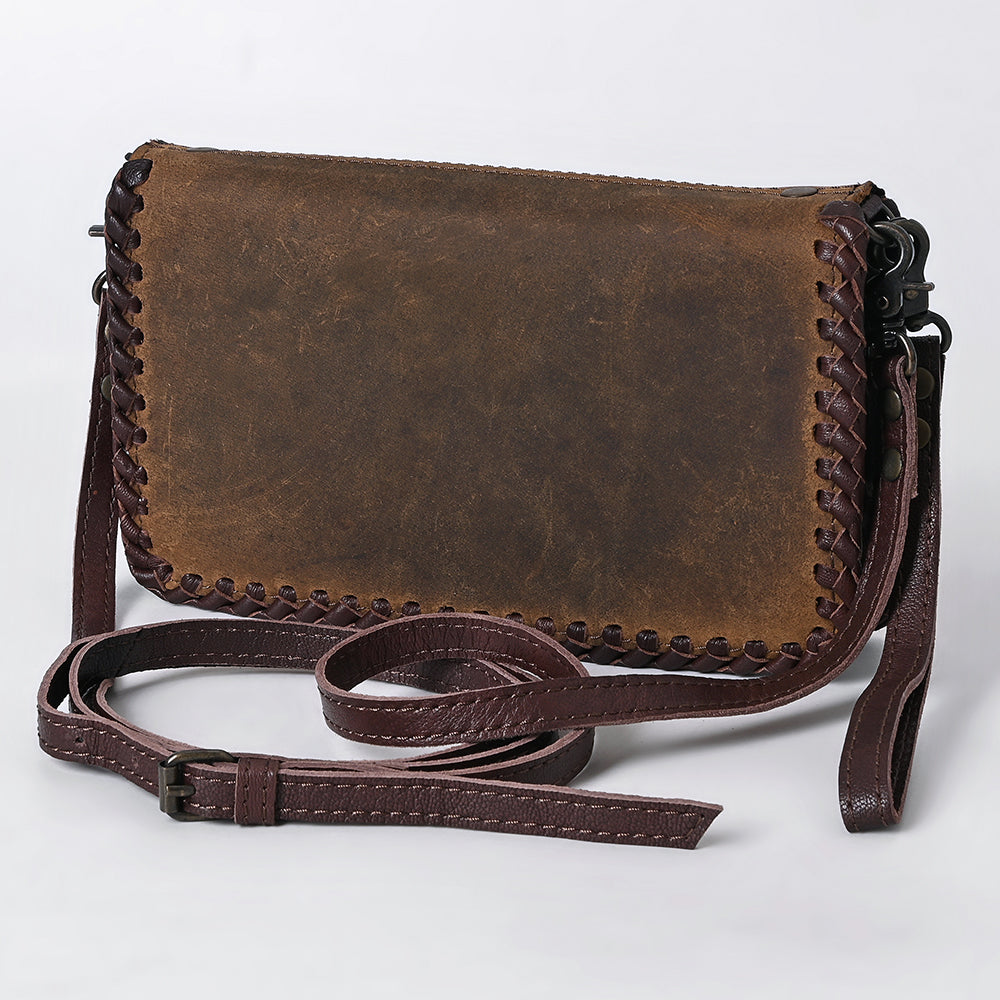 American Darling Women's Organizer Bag Full Grain Genuine Leather Handbag and Ladies Purse