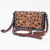 American Darling Organiser Bag Handcrafted from Crocodile Embossed Genuine Leather with YKK Zipper and Detachable Strap