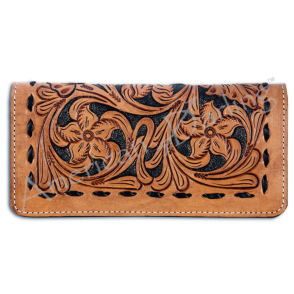 American Darling Wallet Hand Tooled Genuine Leather Western Women Bag | Handbag Purse Wristlet