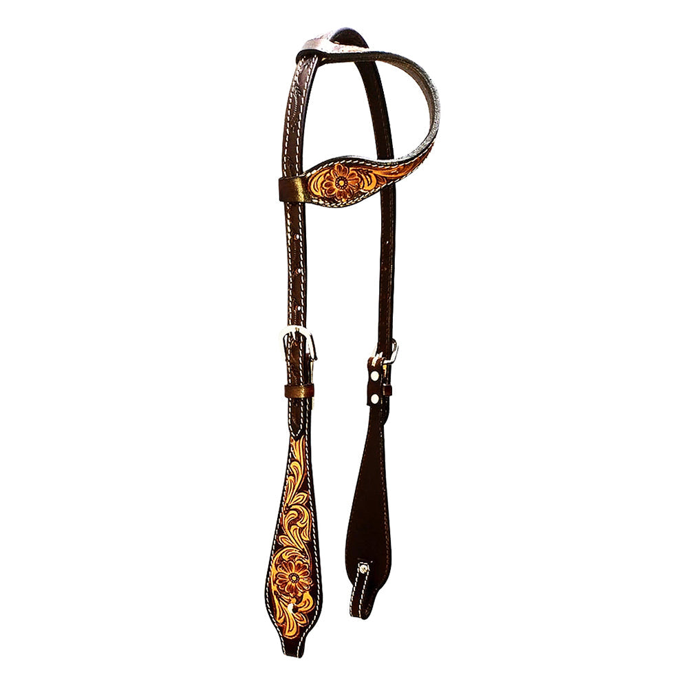 Western Horse Headstall & Breast Collar American Leather Tan HILASON