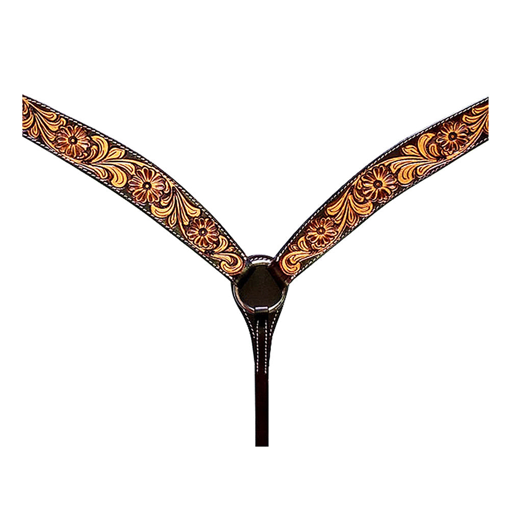 Western Horse Headstall & Breast Collar American Leather Tan HILASON