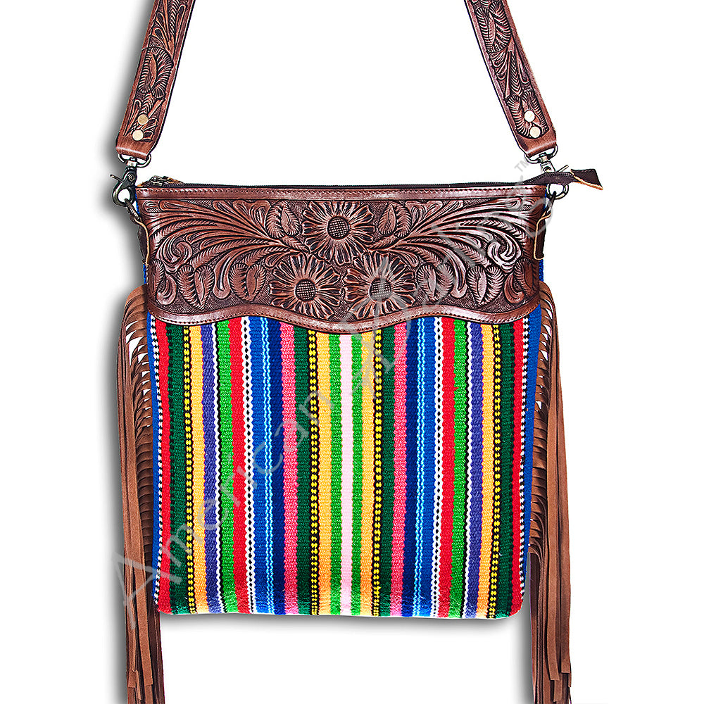 American Darling Cross Body Hand Tooled Saddle Blanket Genuine Leather Western Women Bag Handbag Purse | Crossbody for |Cute