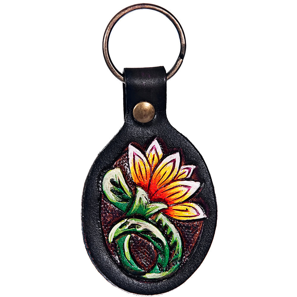 Set Of 1 Leather Key Chain Key Ring Handcraft Handmade Hilason