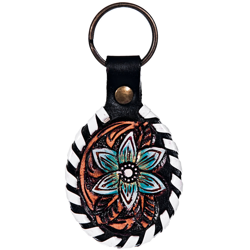 Set Of 1 Leather Key Chain Ring Handcraft Handmade Hilason