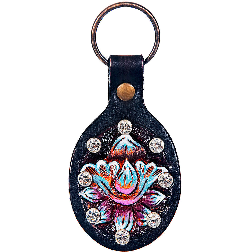 Set Of 1 Leather Key Chain Key Ring Handcraft Handmade Hilason