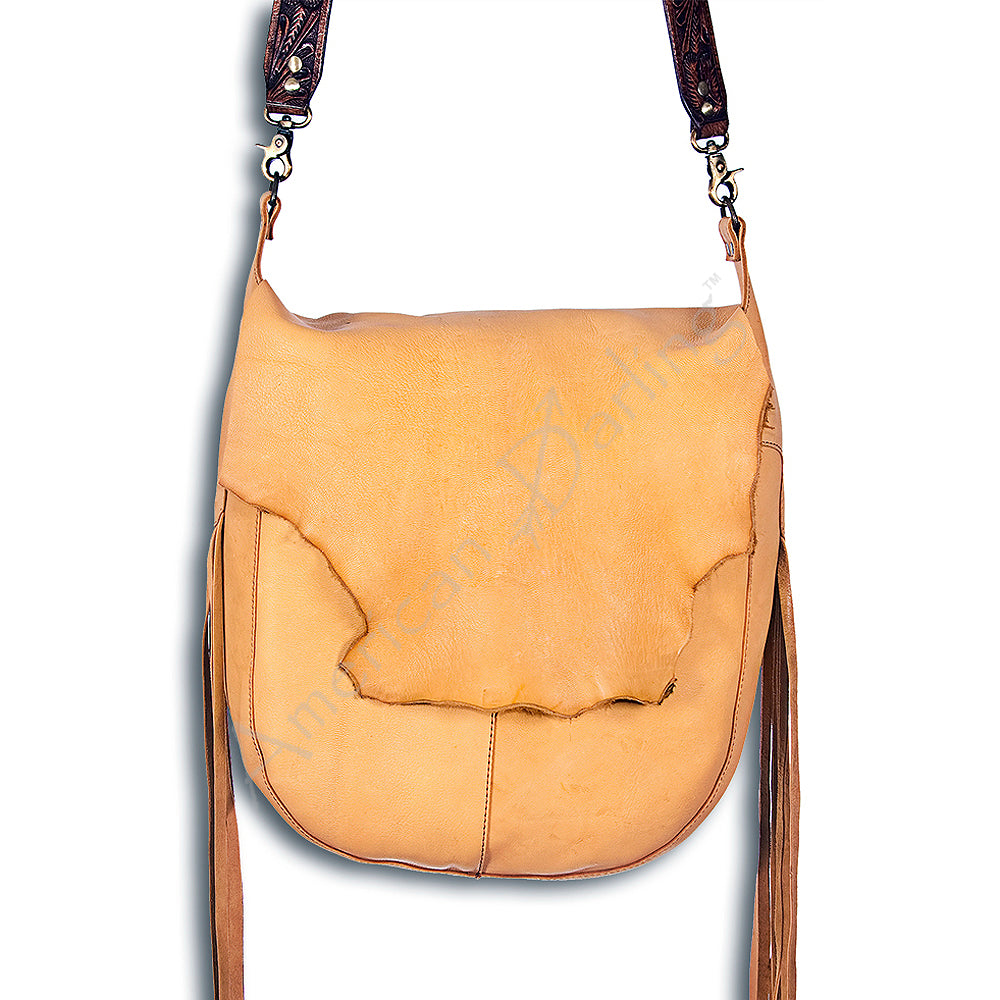 American Darling Messenger Full Grain Genuine Leather Western Women Bag Handbag Purse | Cute