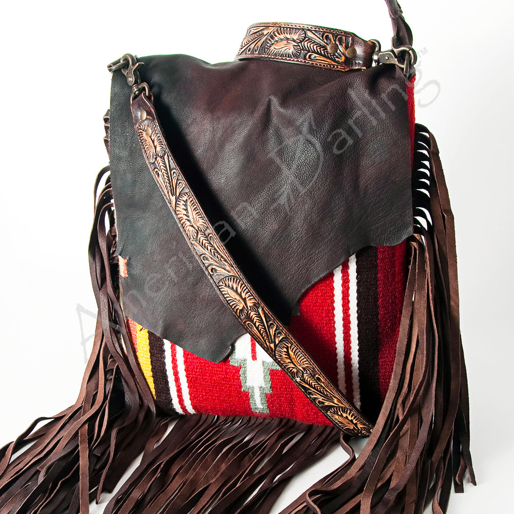 American Darling Large Crossbody Saddle Blanket Genuine Leather Western Women Bag Handbag Purse | Travel Bags College Casual