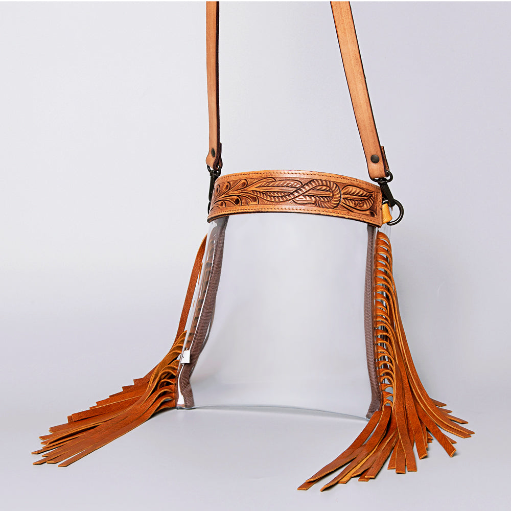 American Darling Clear Bag Hand Tooled Genuine Leather Western Women Handbag Purse | for Cute