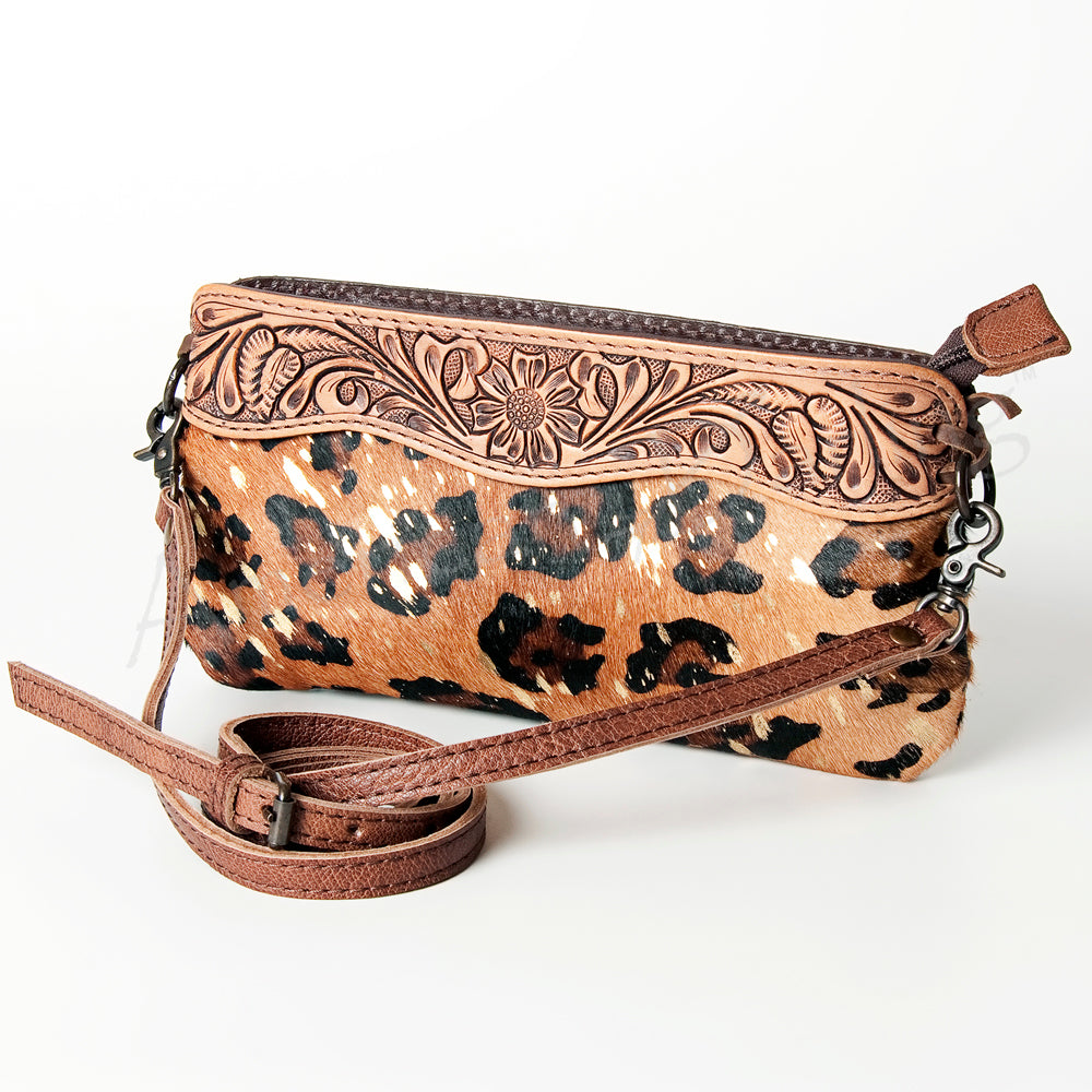 American Darling Small Crossbody Hand Tooled Hair On Genuine Leather Western Women Bag Handbag Purse | for Cute