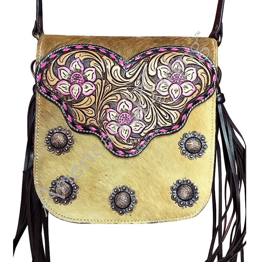 American Darling Messenger Hair-On Genuine Leather Western Women Bag Handbag Purse | Travel Bags College Casual