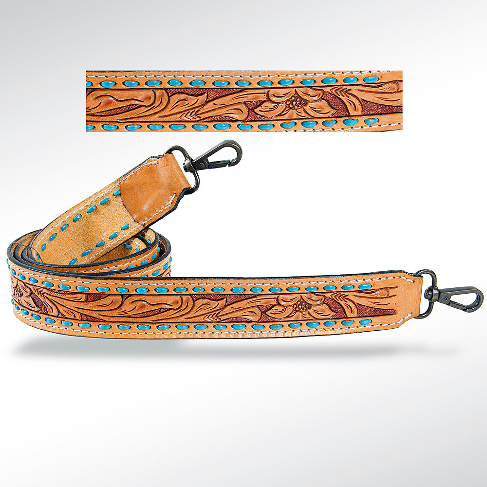 American Darling Hand Tooled Genuine Leather Crossbody Handle Strap for Bags Phone Keychain Wallet Purse Clutch Cellphone