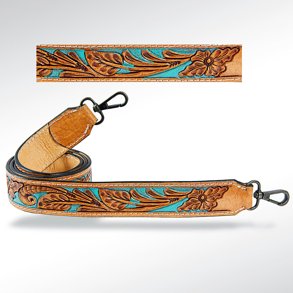 American Darling Hand Tooled Genuine Leather Crossbody Handle Strap for Bags Phone Keychain Wallet Purse Clutch Cellphone