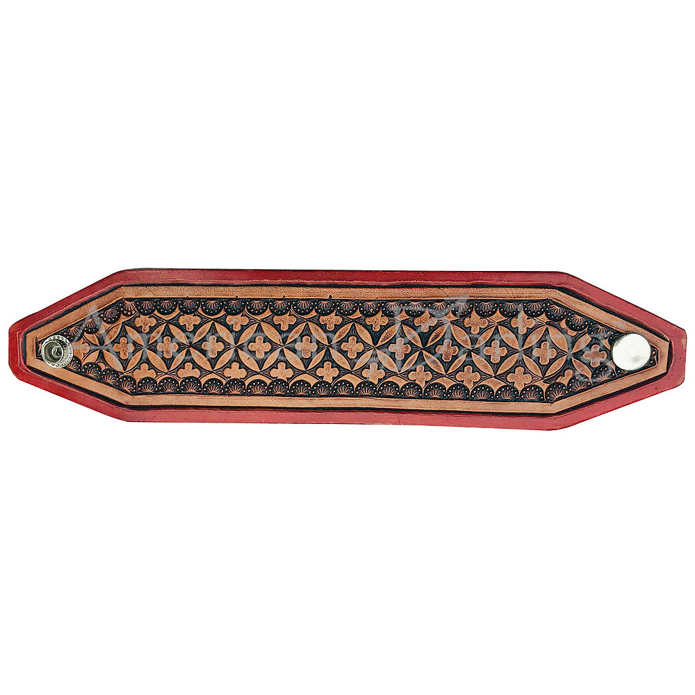 American Darling Bracelet Hand Tooled Carved Genuine Leather Women | Handmade Western Rustic