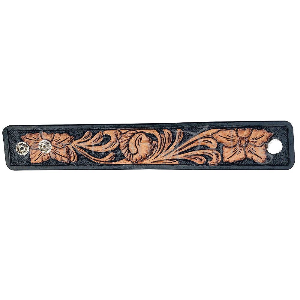 American Darling Bracelet Hand Tooled Carved Genuine Leather Women | Handmade Western Rustic