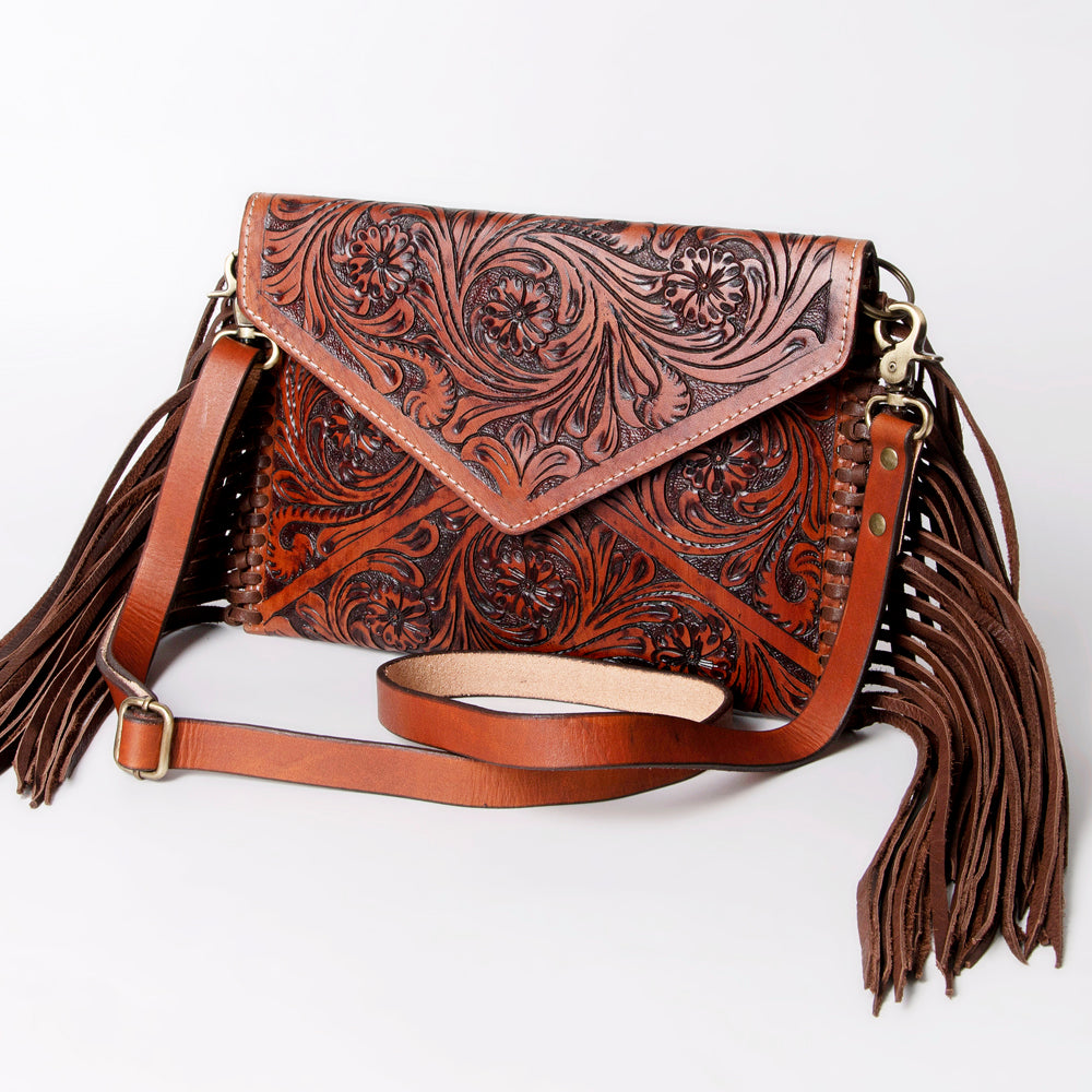 American Darling Envelope Hand Tooled Genuine Leather Western Women Bag Handbag Purse | for Cute