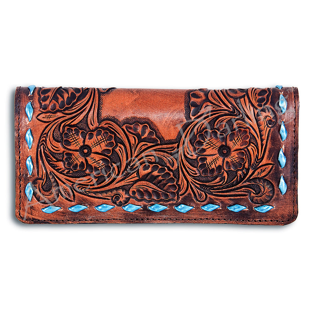 American Darling Wallet Hand Tooled Genuine Leather Western Women Bag | Handbag Purse Wristlet Travel Clutch
