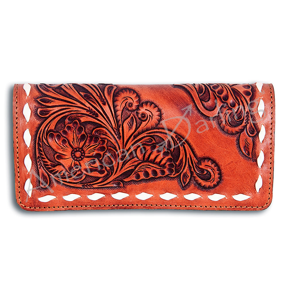American Darling Wallet Hand Tooled Genuine Leather Western Women Bag | Handbag Purse Wristlet Travel Clutch