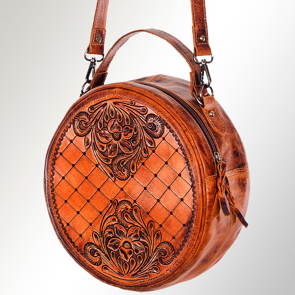American Darling Canteen Bag Hand Tooled Genuine Leather Western Women | Handbag Purse Travel Clutch