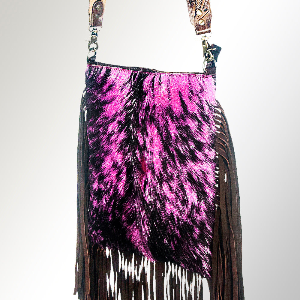 American Darling Large Cross Body Hair on Genuine Leather Western Women Bag Black | Handbag Purse Crossbody for Cute