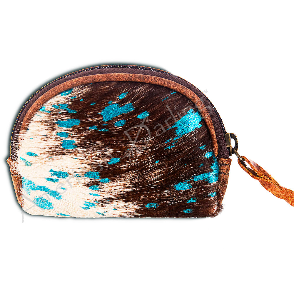 American Darling Coin Purse Hair on Genuine Leather Western Women Bag | Handbag Wristlet Travel Clutch