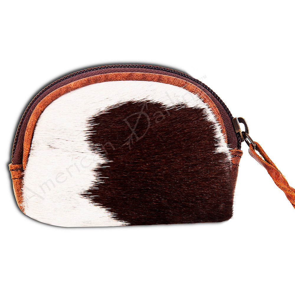 American Darling Coin Purse Hair on Genuine Leather Western Women Bag | Handbag Wristlet Travel Clutch