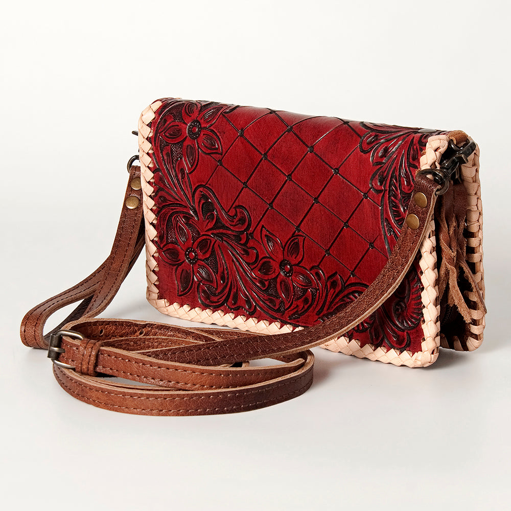 American Darling Organiser Bag Handcrafted from Crocodile Embossed Genuine Leather with YKK Zipper and Detachable Strap