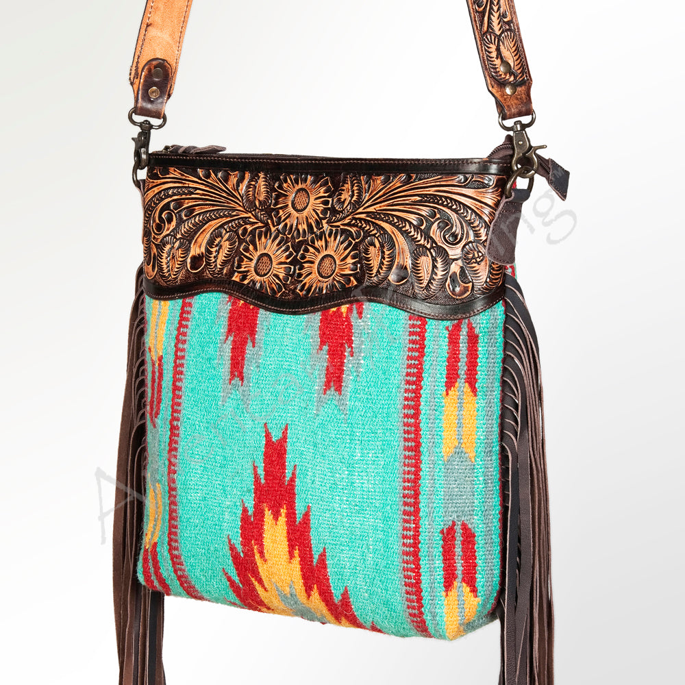 American Darling Cross Body Hand Tooled Saddle Blanket Genuine Leather Western Women Bag Handbag Purse | Crossbody for |Cute