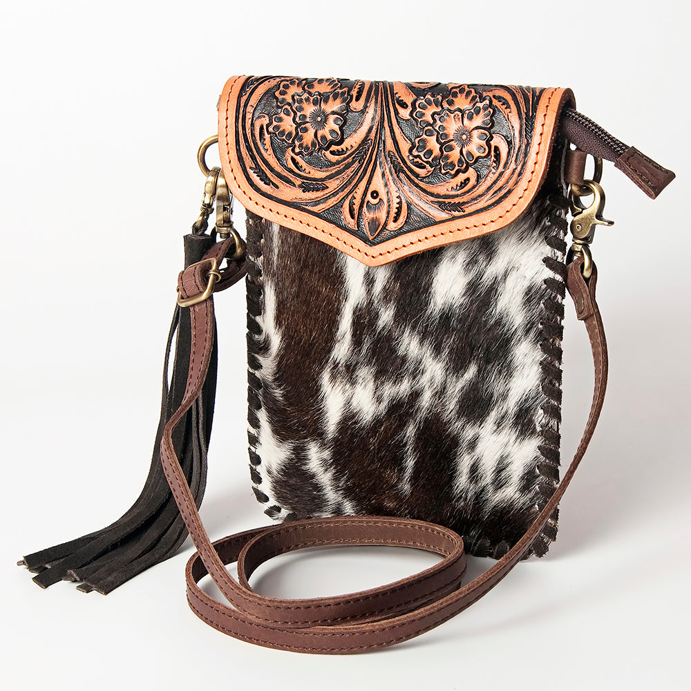 American Darling Women's Small Crossbody Bag Hair-On Western Genuine Leather Handbag