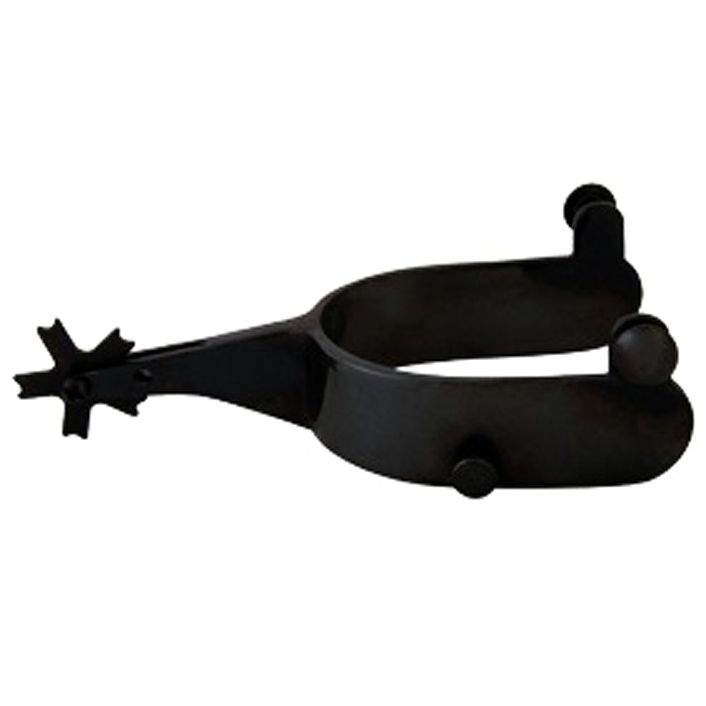 2 In Shank 1 Band Hilason Mens Bull Spur 5D Rowel Cowboy Black