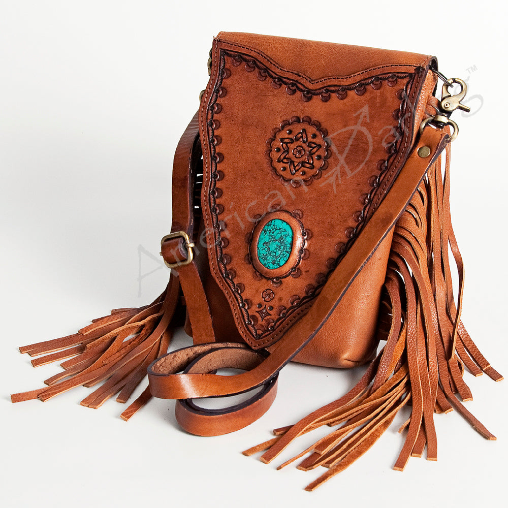 American Darling Messenger Full Grain Genuine Leather Western Women Bag Handbag Purse | Cute