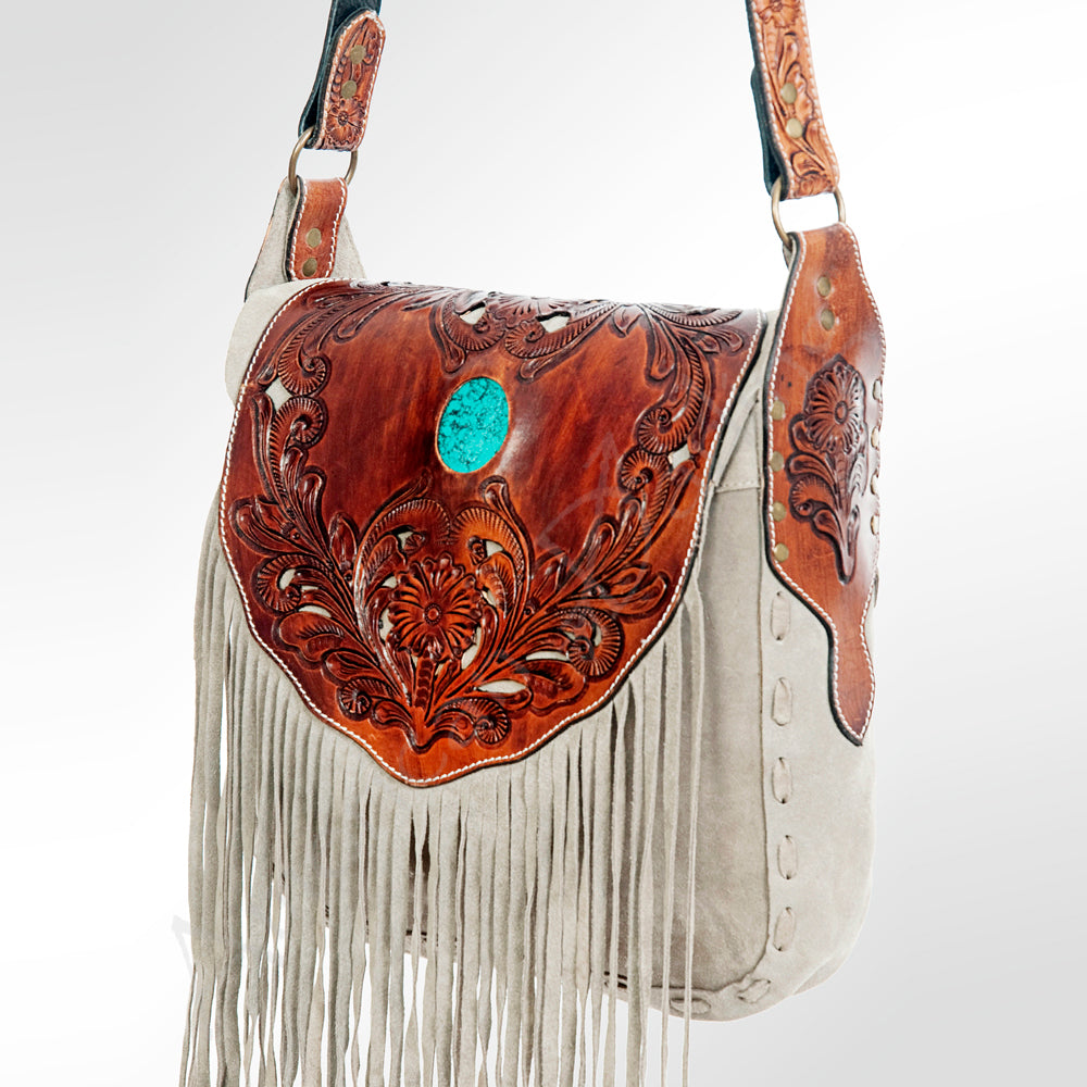 American Darling Women's Crossbody Bag Western Hand Tooled Leather Handbag and Ladies Purse