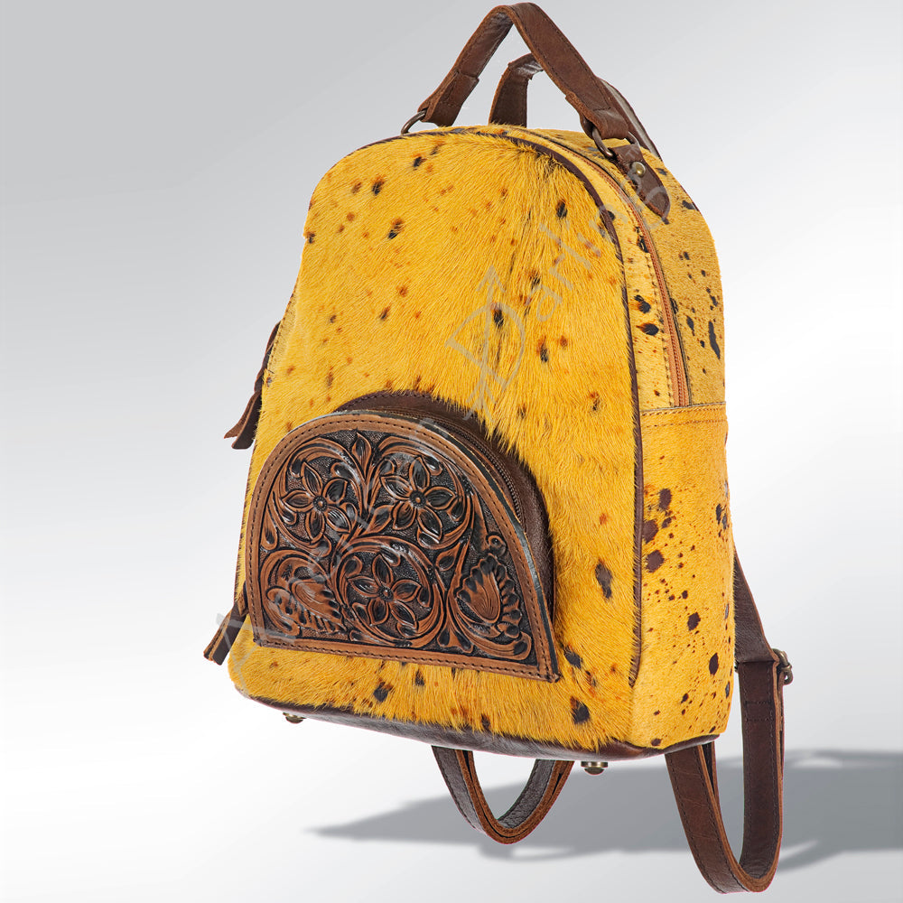 American Darling Backpack Hand Tooled Hair on Genuine Leather Western Women Bag | for Laptop School Purse Travel