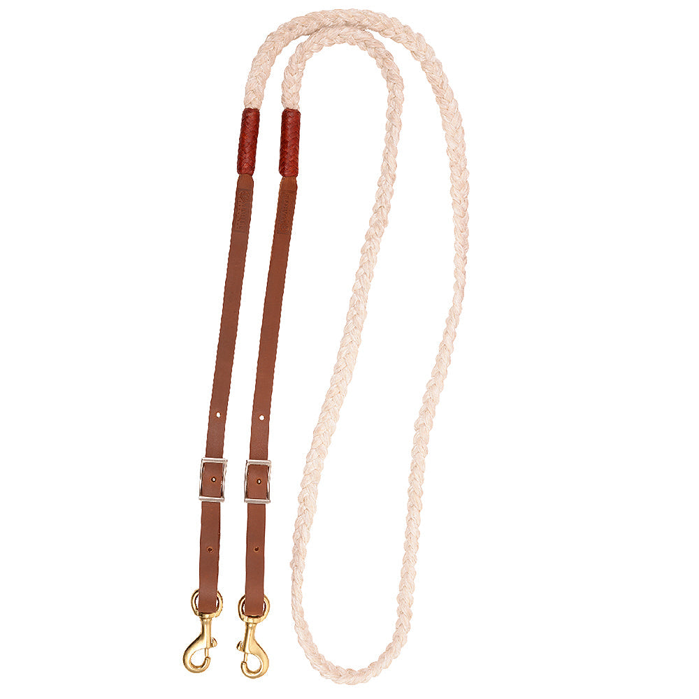 Martin Saddlery Hand Braided Rope Roping Rein 3 Strand Flat