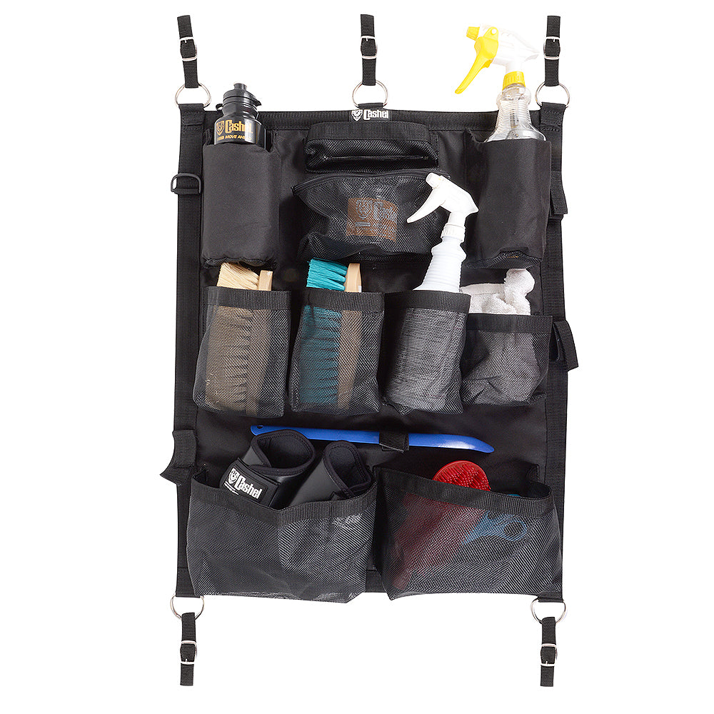 Cashel Trailer Horse Stall Organizer Zippered Pocket Bag Black