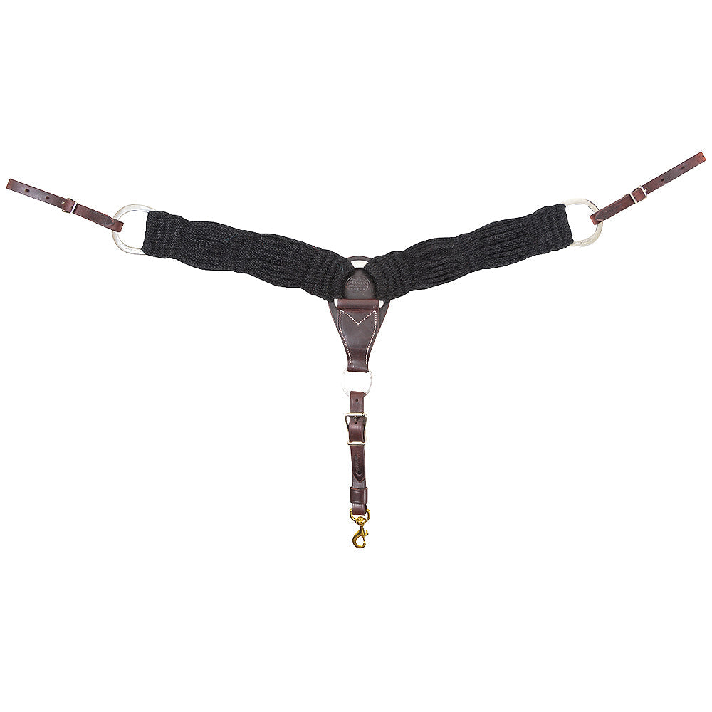 3 In Martin Saddlery Natural Fiber Horse Breastcollar Black